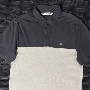 Travis Mathew Black and Gray Golf Polo Shirt